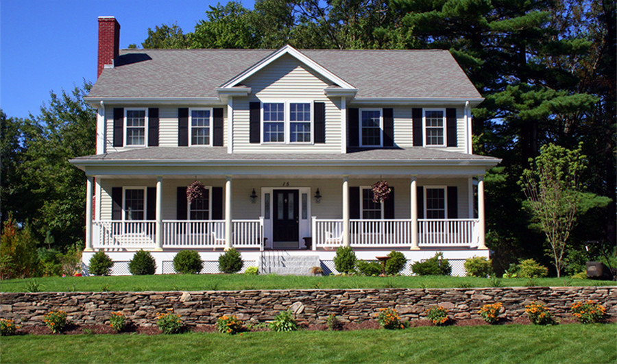 exterior home view with cornerstone xt replacement windows